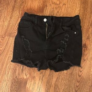 SHEIN black Jean shorts
